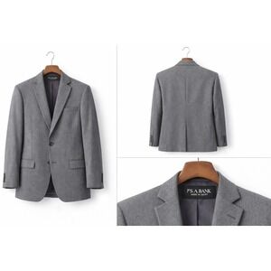 Jos A‎ Bank Men's 44S Gray Wool Cashmere Sport Coat Blazer Jacket